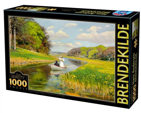 D-Toys (72795-BR01) - "Hans Andersen Brendekilde, A You Couple in a Rowing Boat on Odense" - 1000 pieces puzzle