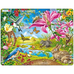 Larsen (NB4-GB) - "The Flowers and the Bees" - 55 pieces puzzle