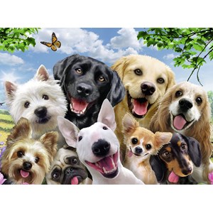 Ravensburger (13228) - Howard Robinson: "Delighted Dogs" - 300 pieces puzzle