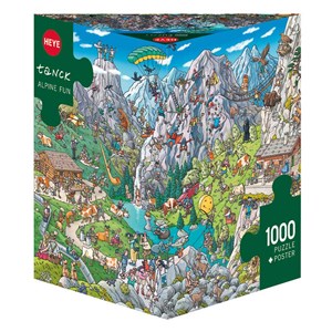 Heye (29680) - Birgit Tanck: "Alpine Fun" - 1000 pieces puzzle