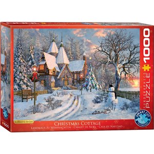Eurographics (6000-0790) - Dominic Davison: "Christmas Cottage" - 1000 pieces puzzle
