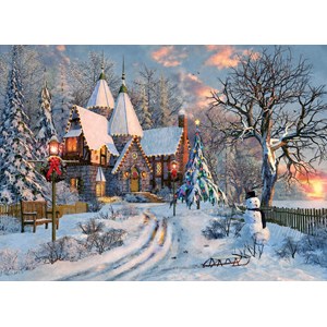 Eurographics (6000-0790) - Dominic Davison: "Christmas Cottage" - 1000 pieces puzzle