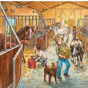 Ravensburger (09237) - "Welcome to Riding School" - 49 pieces puzzle