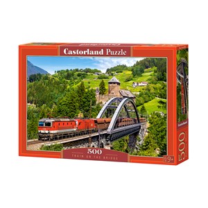 Castorland (B-52462) - "Train on the Bridge" - 500 pieces puzzle