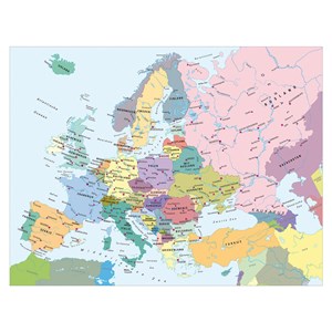 Ravensburger (13132) - "Map of Europe (in Dutch)" - 300 pieces puzzle