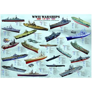 Eurographics (8000-0133) - "WWII Warships" - 1000 pieces puzzle