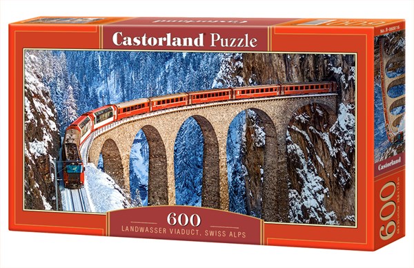 Castorland (B-060016) - "Landwasser Viaduct, Swiss Alps" - 600 pieces puzzle