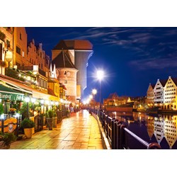 Castorland (C-103379) - "Gdansk Waterfront at Night" - 1000 pieces puzzle