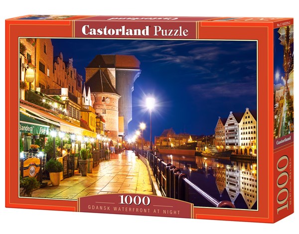 Castorland (C-103379) - "Gdansk Waterfront at Night" - 1000 pieces puzzle