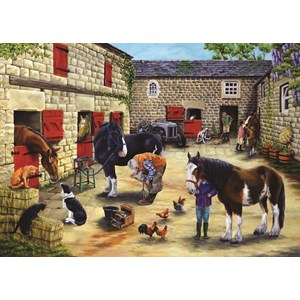 The House of Puzzles (3312) - "Farrier's Visit" - 500 pieces puzzle