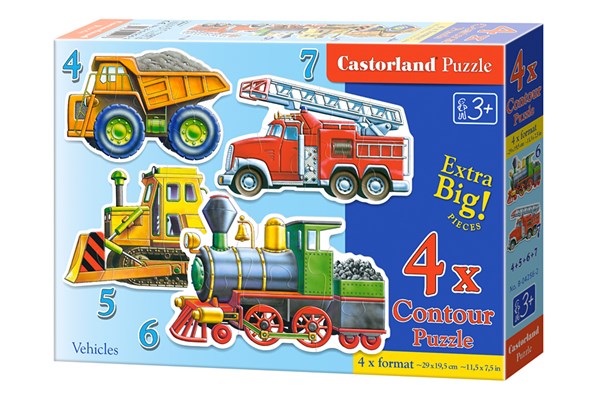 Castorland (B-04256) - "Vehicles" - 4 5 6 7 pieces puzzle