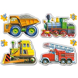 Castorland (B-04256) - "Vehicles" - 4 5 6 7 pieces puzzle
