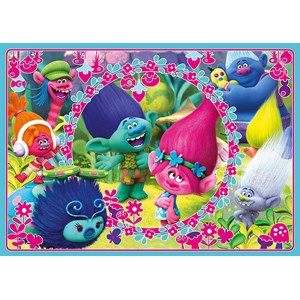 Clementoni (20138) - "Trolls, Velvet Puzzle" - 60 pieces puzzle