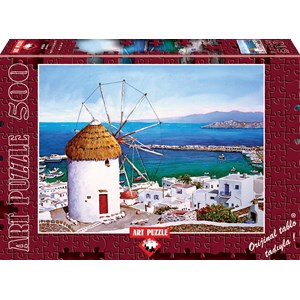 Art Puzzle (4184) - "Greece, Mykonos" - 500 pieces puzzle