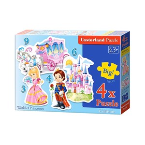 Castorland (B-005031) - "World of Princesses" - 3 4 6 9 pieces puzzle
