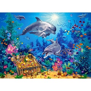 Castorland (B-030149) - "Dolphin Family" - 300 pieces puzzle