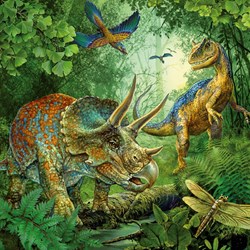Ravensburger (09317) - "Dinosaur Fascination" - 49 pieces puzzle