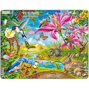 Larsen (NB4-DE) - "The flowers and the Bees - DE" - 55 pieces puzzle