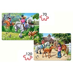 Castorland (С-021062) - "Horse Riding Lesson" - 70 120 pieces puzzle