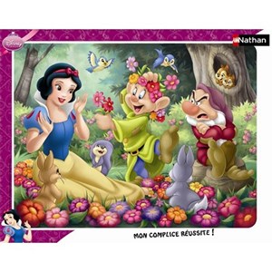 Nathan (86079) - "Snow White surrounded by Flowers" - 35 pieces puzzle
