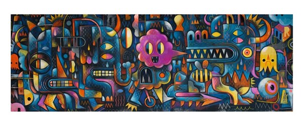 Djeco (07627) - "Monster Wall" - 500 pieces puzzle