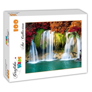 Grafika Kids (00985) - "Waterfall in Forest" - 100 pieces puzzle