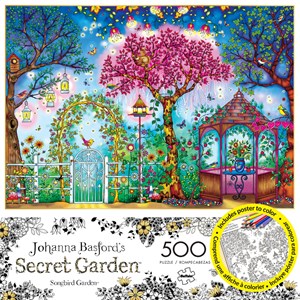 Buffalo Games (3843) - Johanna Basford: "Songbird Garden" - 500 pieces puzzle