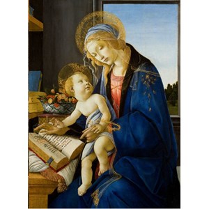 Grafika Kids (00696) - Sandro Botticelli: "The Madonna of the Book, 1480" - 300 pieces puzzle