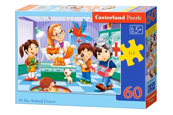 Castorland (B-06847) - "At the Animal Doctor" - 60 pieces puzzle