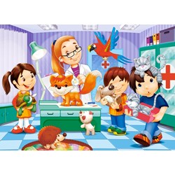 Castorland (B-06847) - "At the Animal Doctor" - 60 pieces puzzle