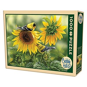 Cobble Hill (51818) - Rosemary Millette: "Sunflowers and Goldfinches" - 1000 pieces puzzle