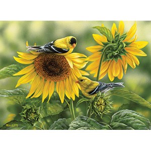 Cobble Hill (51818) - Rosemary Millette: "Sunflowers and Goldfinches" - 1000 pieces puzzle