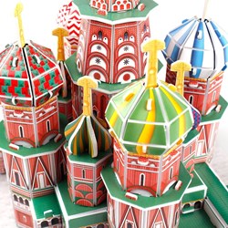 Cubic Fun (C239h) - "St. Basil's Cathedral" - 92 pieces puzzle