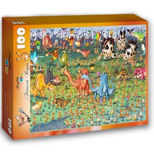 Grafika Kids (01468) - François Ruyer: "Dinosaurs" - 100 pieces puzzle