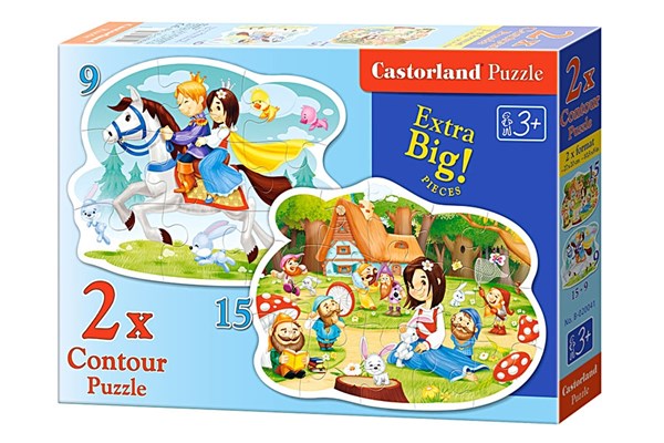 Castorland (B-020041) - "Snow White and the Seven Dwarfs" - 9 15 pieces puzzle