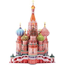 Cubic Fun (MC093H) - Fredric Church: "Saint Basil the Blessed Cathedral of Moscow" - 214 pieces puzzle