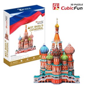 Cubic Fun (MC093H) - Fredric Church: "Saint Basil the Blessed Cathedral of Moscow" - 214 pieces puzzle
