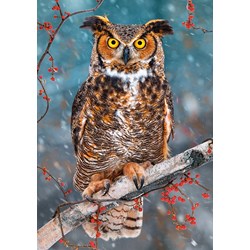 Castorland (B-52387) - "Great Horned Owl" - 500 pieces puzzle