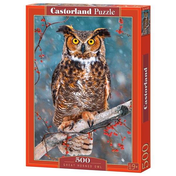 Castorland (B-52387) - "Great Horned Owl" - 500 pieces puzzle