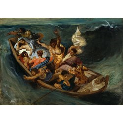 Grafika (00292) - Eugene Delacroix: "Christ on the Sea of Galilee, 1841" - 24 pieces puzzle