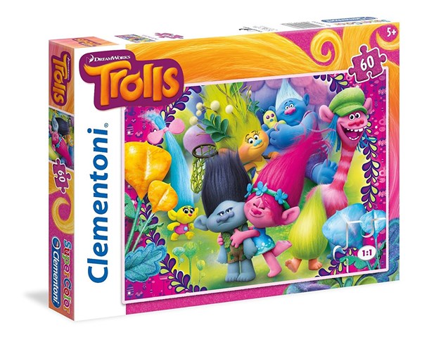 Clementoni (26958) - "Trolls" - 60 pieces puzzle