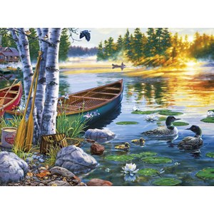 Buffalo Games (11244) - Darrell Bush: "Lakeside Morning" - 1000 pieces puzzle