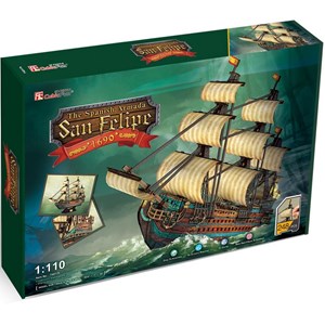 Cubic Fun (T4017H) - "The Spanish Armada-San Felipe" - 248 pieces puzzle