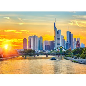 Grafika (02527) - "Deutschland Edition, Frankfurt am Main, Bankenviertel" - 300 pieces puzzle