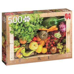Jumbo (18531) - "Fruit and Vegetable Box" - 500 pieces puzzle