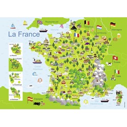 Nathan (86732) - "Map of France" - 100 pieces puzzle
