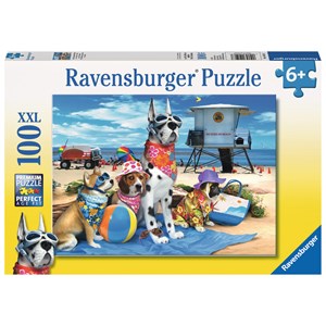 Ravensburger (10526) - Howard Robinson: "No Dogs on the Beach" - 100 pieces puzzle