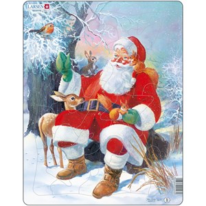 Larsen (JUL7) - "Santa with Animals" - 32 pieces puzzle