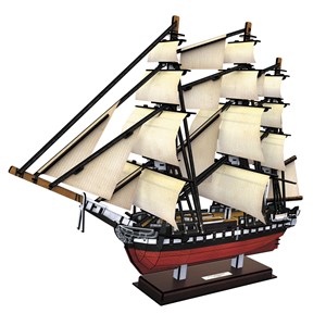 Cubic Fun (T4024h) - "USS Constitution" - 193 pieces puzzle