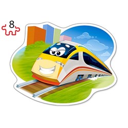 Castorland (B-043033) - "Funny Trains" - 8 12 15 20 pieces puzzle